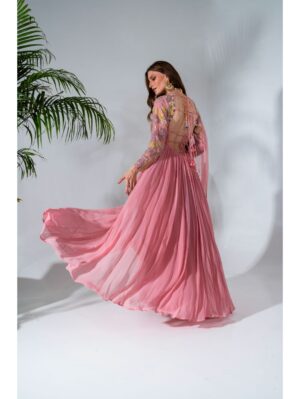 Neha Khullar- PINK ANARKALI SET - Image 7