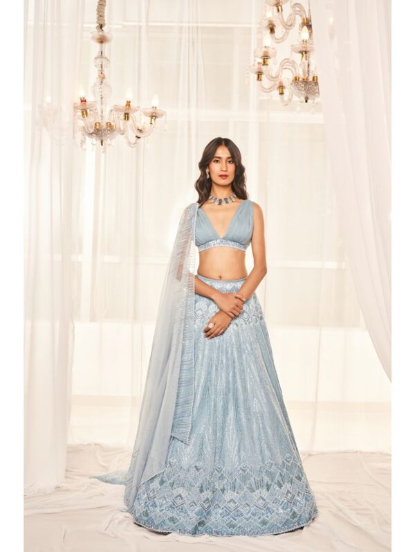 Disha Muchhala - CERULEAN BLUE BRIDAL SET