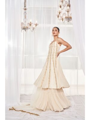 Disha Muchhala - IVORY KALIDAR SET - Image 2