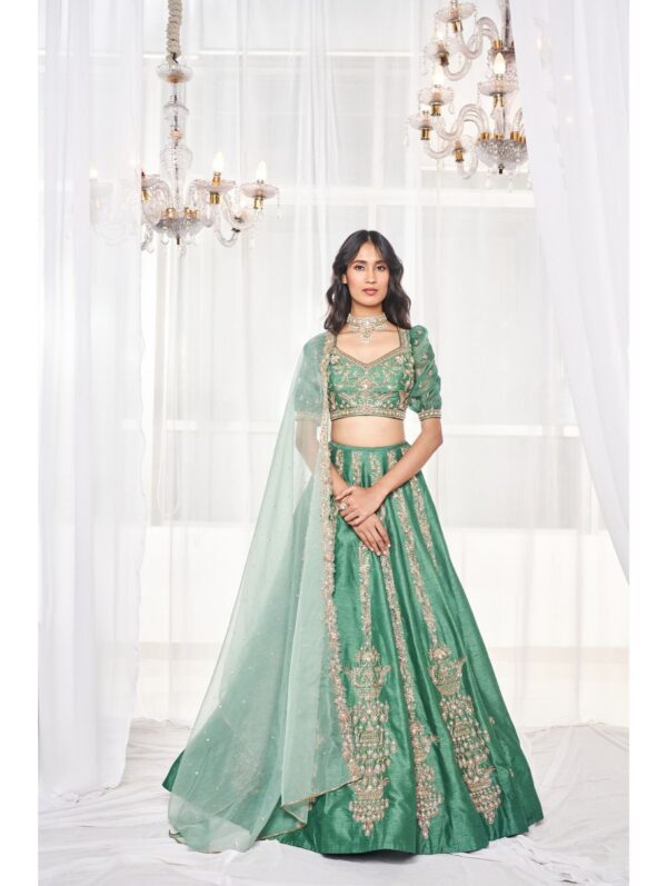 Disha Muchhala - TEAL GREEN BRIDAL SET