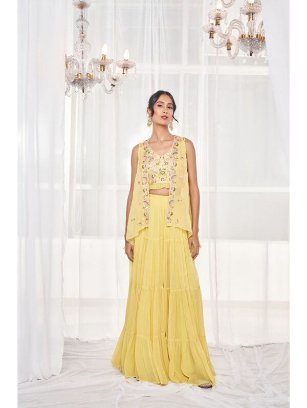 Disha Muchhala - LIME GREEN SHARARA SET