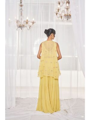 Disha Muchhala - LIME GREEN SHARARA SET - Image 5