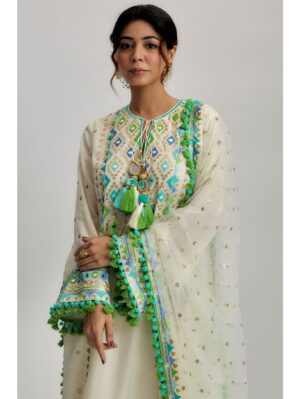 Gopi Vaid - Nishika Long Kurta with Palazo - Image 3