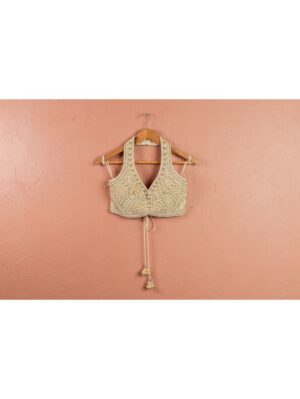 Anisha Shetty - IVORY LAYERED PEARL LEHENGA SET - Image 3