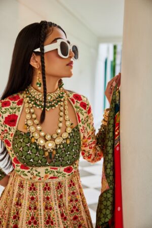 The Royaleum - SHIKARGAH ANARKALI N EXQUISITE PRINTED ANARKALI WITH A MODERN NECKLINE - Image 5