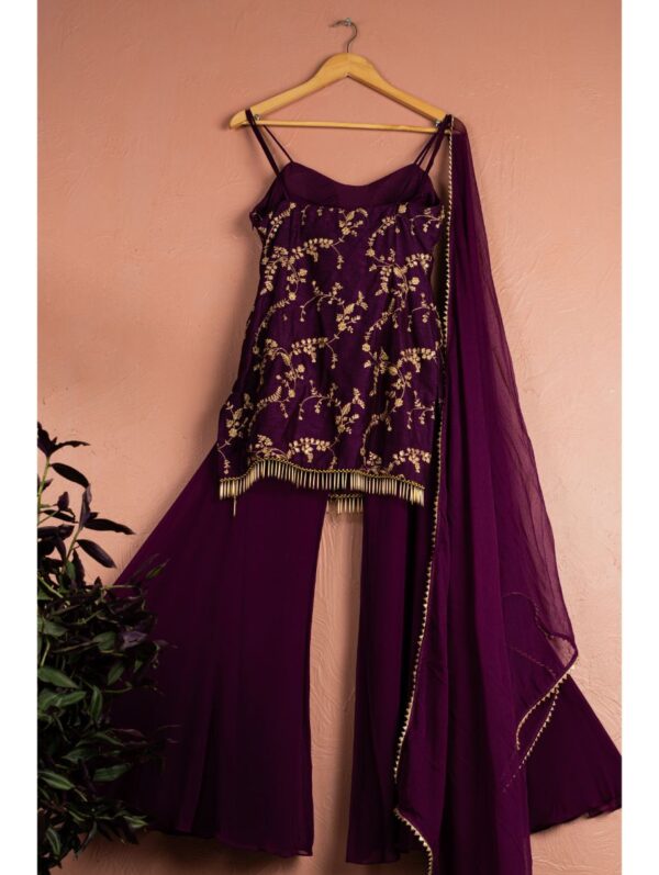 Anisha Shetty - VIOLET SHARARA SET