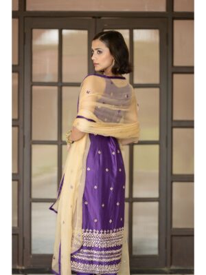 Esha Koul- Purple Chudidar Set - Image 4