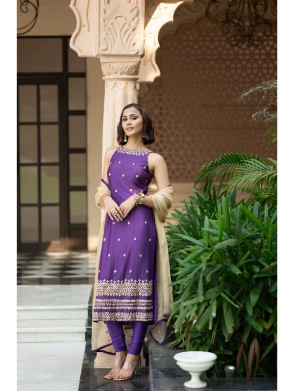 Esha Koul- Purple Chudidar Set