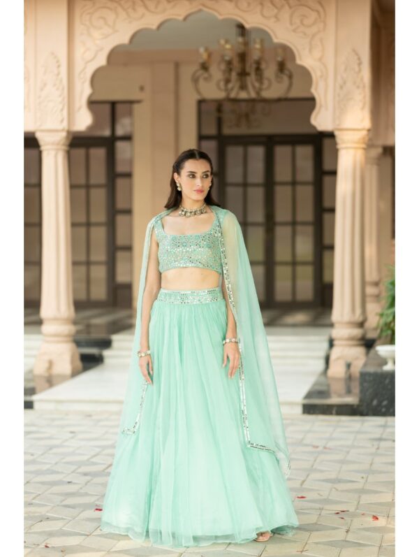 Esha Koul- Aqua Bue lehenga set