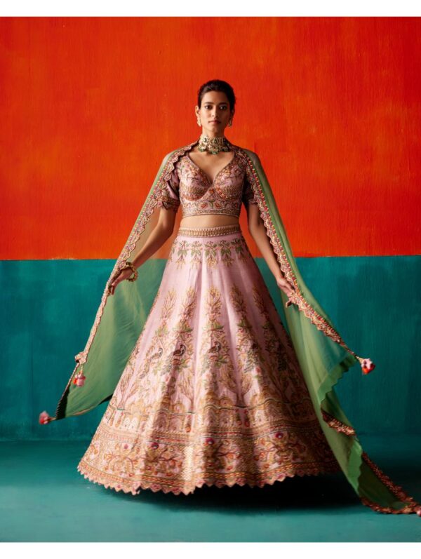 Aman Takyar - Light rose lehenga set