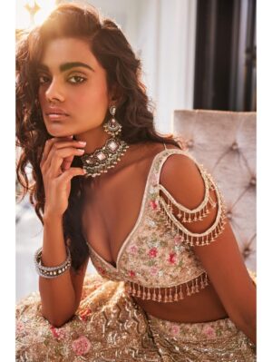 kalighata - GOLDEN GLITTER LEHENGA - Image 3