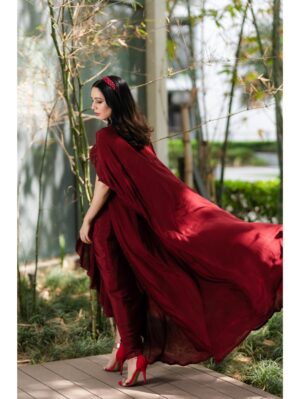 Rashika Sharma- AARNA DRAPE SKIRT AND CAPE SET - Image 2