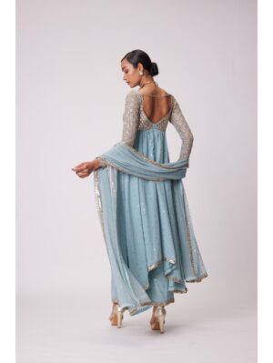 Vvani Vats - POWDER BLUE HIGH LOW KURTA SET - Image 2
