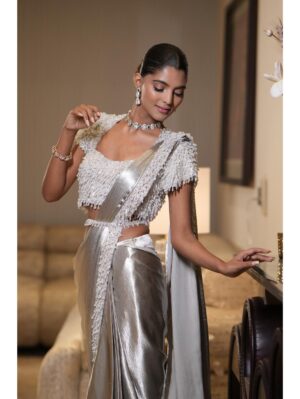 Mehul Gupta - Silver saree - Image 8