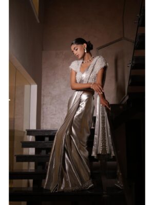 Mehul Gupta - Silver saree - Image 4