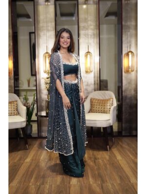 Mehul Gupta - PEARL EMBROIDERED CAPE JACKET - Image 2