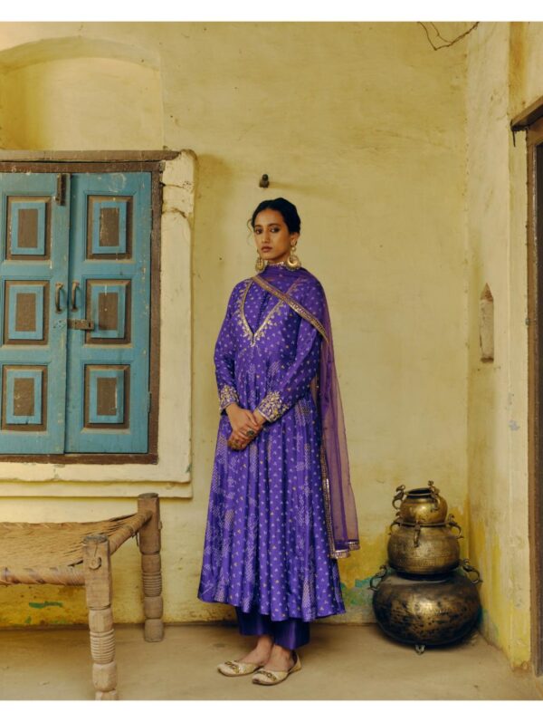 Drishti & Zahabia - IRIS PURPLE ANARKALI SET