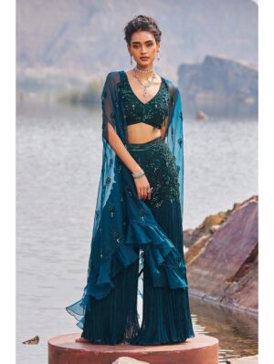 Nidhika Shekhar - JILMIL SITAARE JALSAA SHARARA SET - Image 3