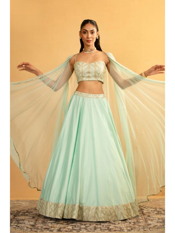 Esha Kaul - ICE BLUE CAPE SET