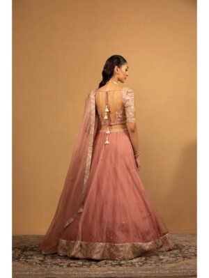 Esha Kaul - ONION PINK LEHENGA SET - Image 3