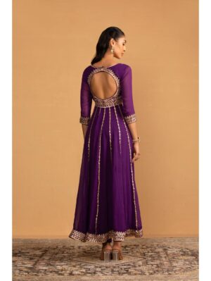 Esha Kaul - PURPLE ANARKALI SET - Image 5