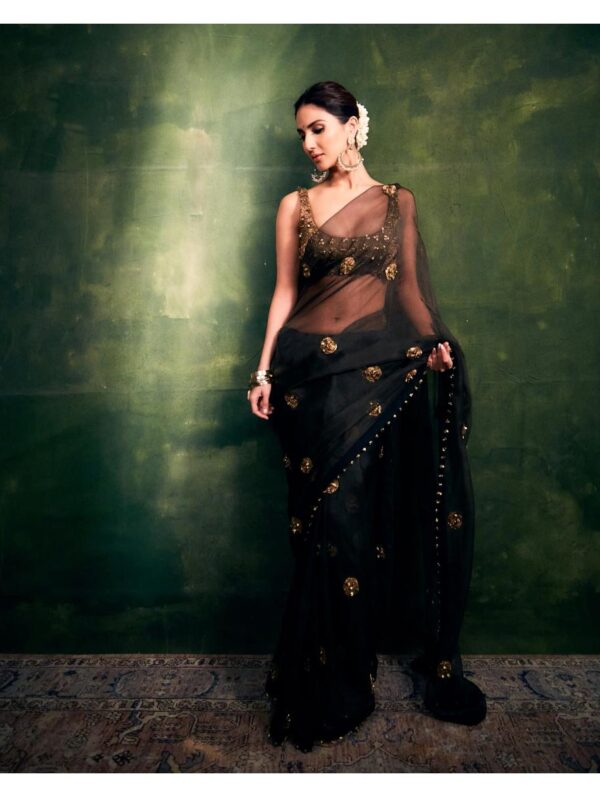 Awigna - Black Ghunghroo saree