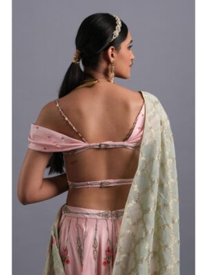 Aastha Sood - Sea foam green Banarasi blouse - Image 7
