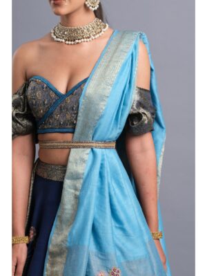 Aastha Sood - Royal blue lehenga - Image 3