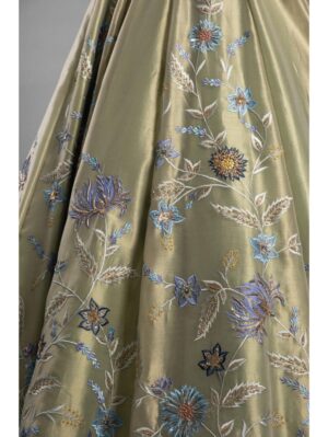 Aastha Sood - Leaf green tissue lehenga - Image 4