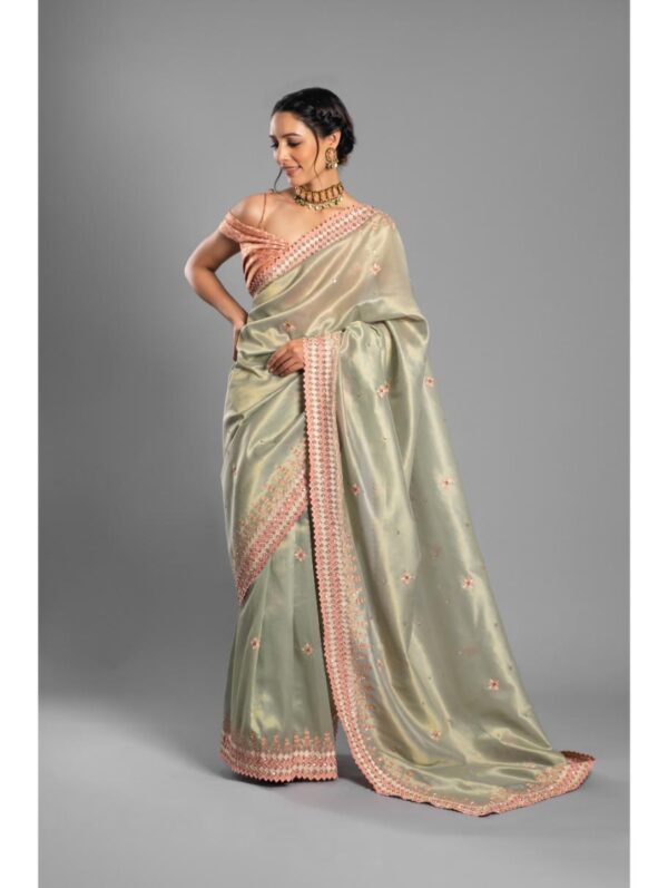Aastha Sood - Leaf green sari
