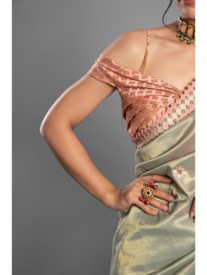 Aastha Sood - Leaf green sari - Image 3