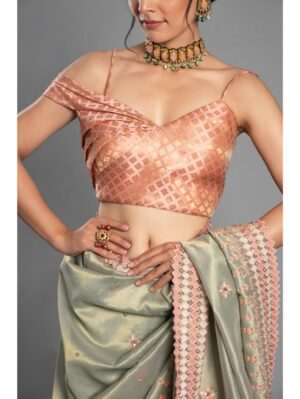 Aastha Sood - Leaf green sari - Image 4