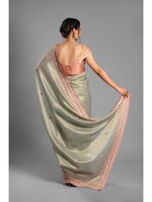 Aastha Sood - Leaf green sari - Image 5