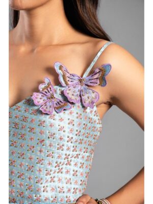 Aastha Sood - Sky blue brocade dress - Image 7