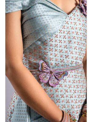 Aastha Sood - Sky blue brocade dress - Image 10