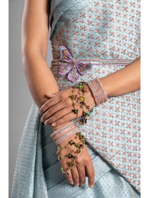 Aastha Sood - Sky blue brocade dress - Image 12