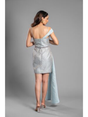 Aastha Sood - Sky blue brocade dress - Image 2