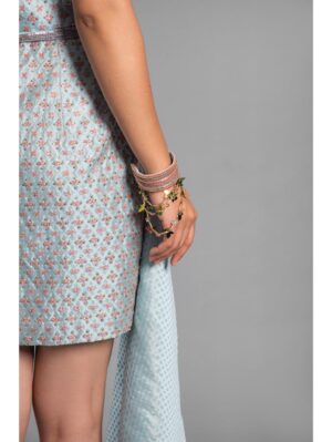Aastha Sood - Sky blue brocade dress - Image 4