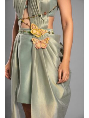 Aastha Sood - Light green brocade dress - Image 5
