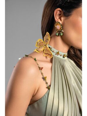 Aastha Sood - Light green brocade dress - Image 9