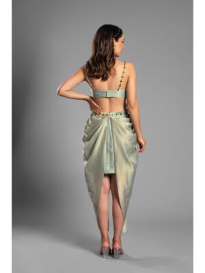 Aastha Sood - Light green brocade dress - Image 10