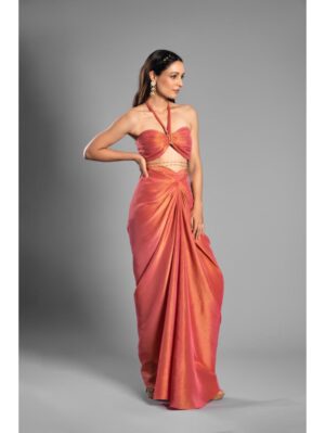 Aastha Sood - Crimson red skirt set - Image 2