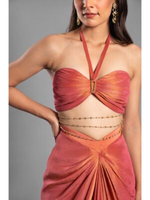 Aastha Sood - Crimson red skirt set - Image 6