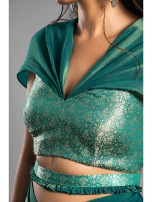 Aastha Sood - Emerald green skirt set - Image 7