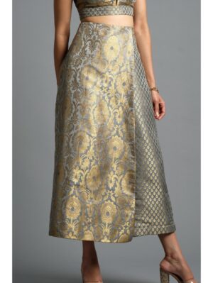 Aastha Sood - Grey brocade co-ord set - Image 8