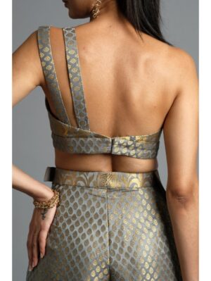 Aastha Sood - Grey brocade co-ord set - Image 5