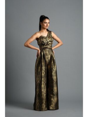 Aastha Sood - Black brocade jumpsuit - Image 5