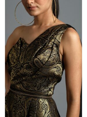 Aastha Sood - Black brocade jumpsuit - Image 7
