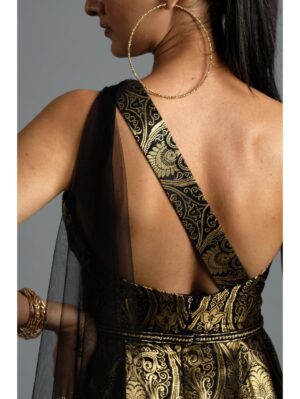 Aastha Sood - Black brocade jumpsuit - Image 9
